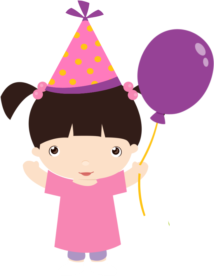 Cartoon Child Birthday Celebration PNG
