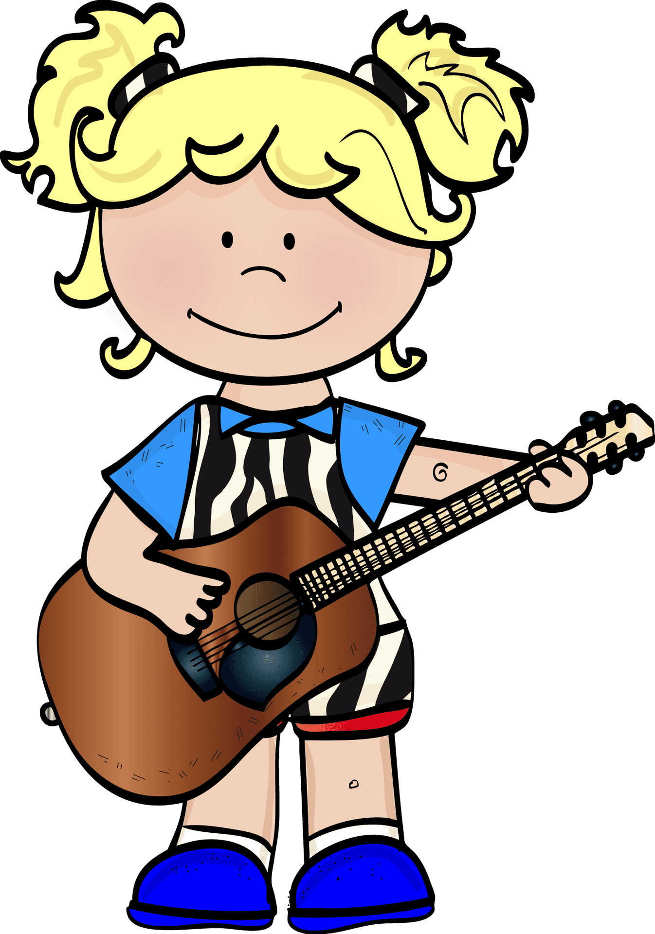 Cartoon Child Guitarist.png PNG