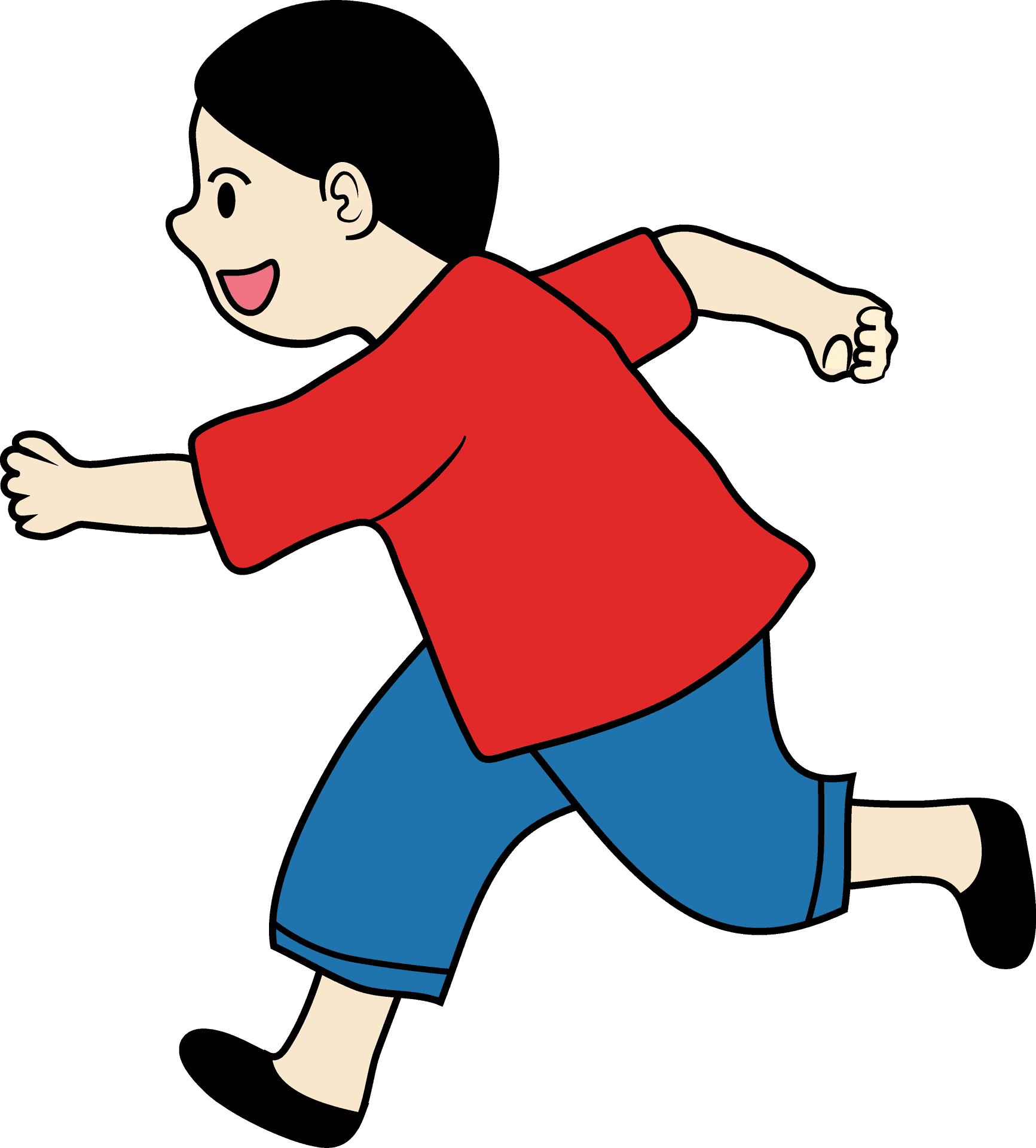 Cartoon Child Running PNG