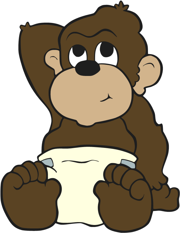 Download Cartoon Chimpanzee Diaper | Wallpapers.com