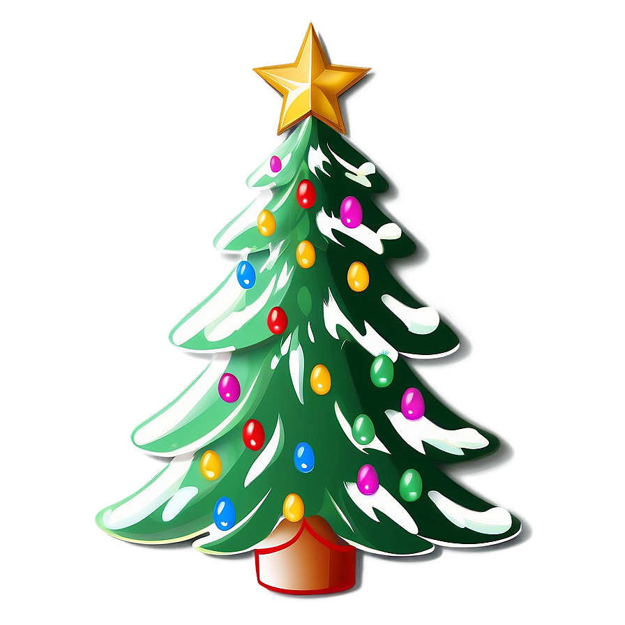 Cartoon Christmas Tree A PNG