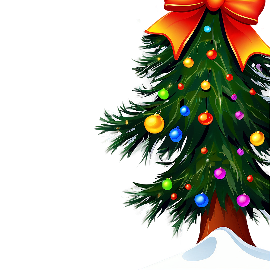 Cartoon Christmas Tree B PNG