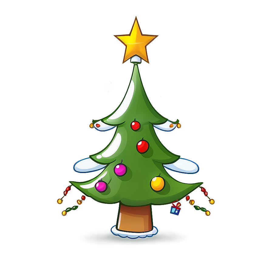 Cartoon Christmas Tree Celebration Png 56 PNG