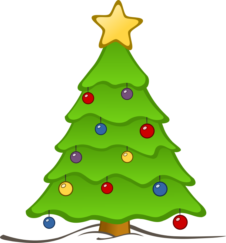 Cartoon Christmas Tree Decoration PNG