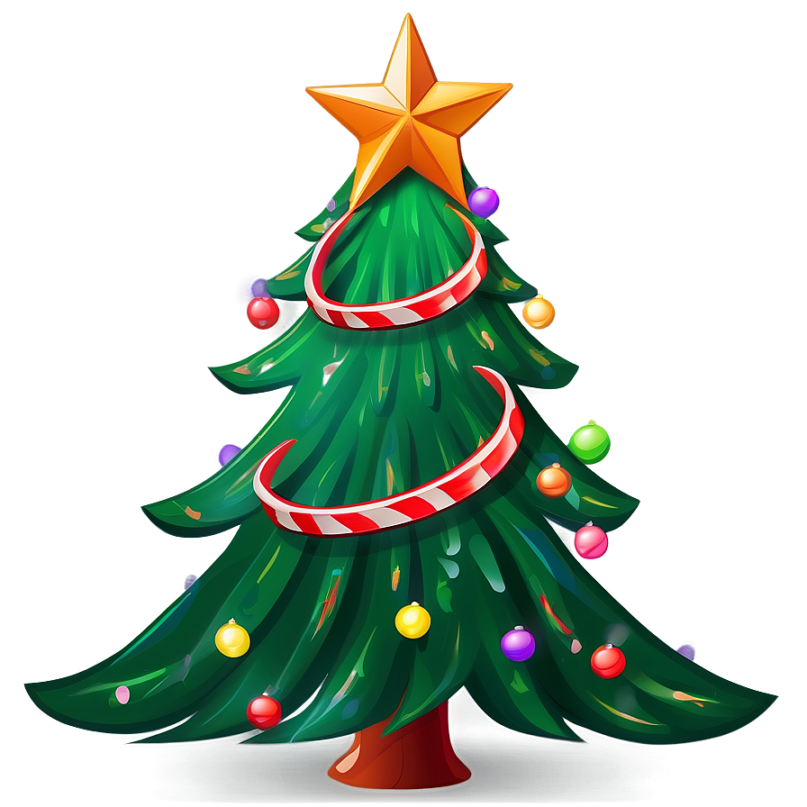 Cartoon Christmas Tree Png Cjr56 PNG