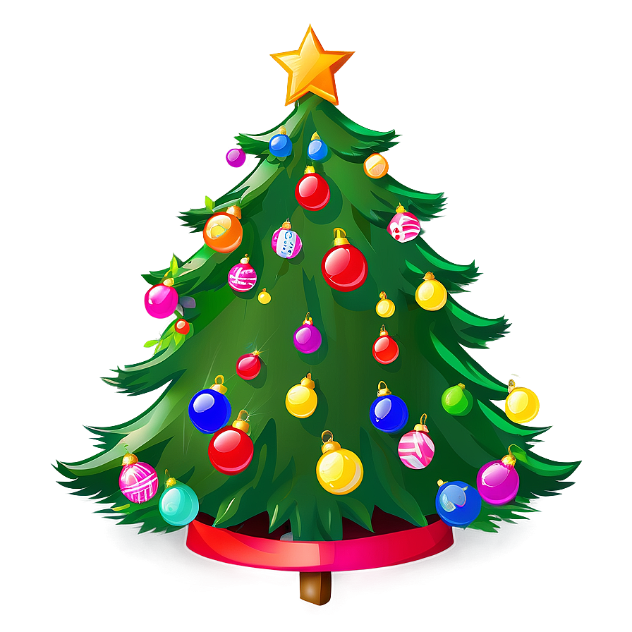 Cartoon Christmas Tree Transparent Png 05262024 PNG