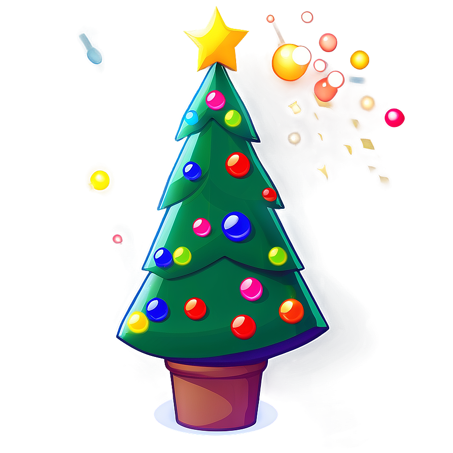 Cartoon Christmas Tree Transparent Png 05262024 PNG