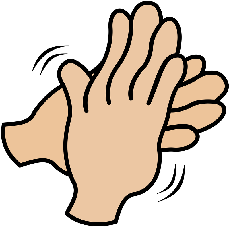 Cartoon Clapping Hands PNG