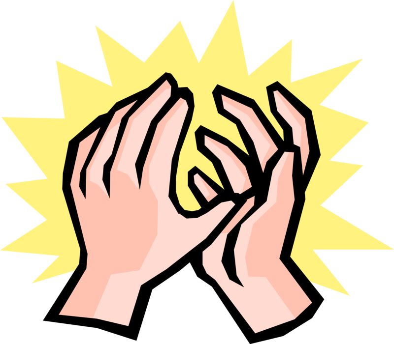 Cartoon Clapping Hands Illustration PNG