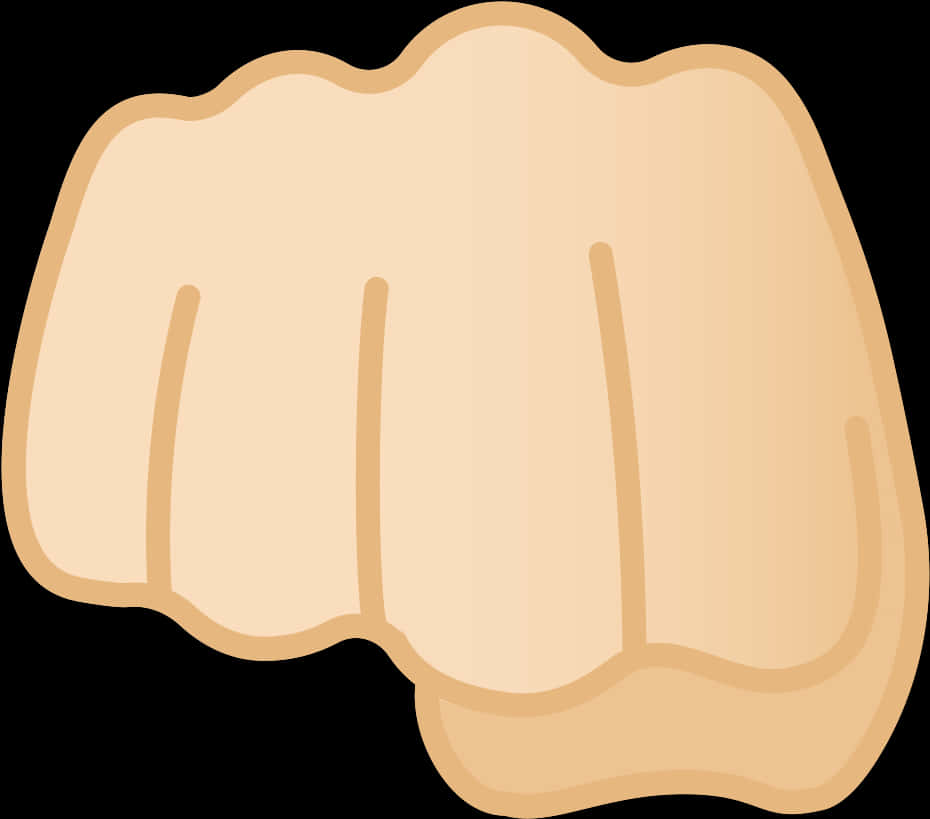Cartoon Clenched Fist Illustration PNG