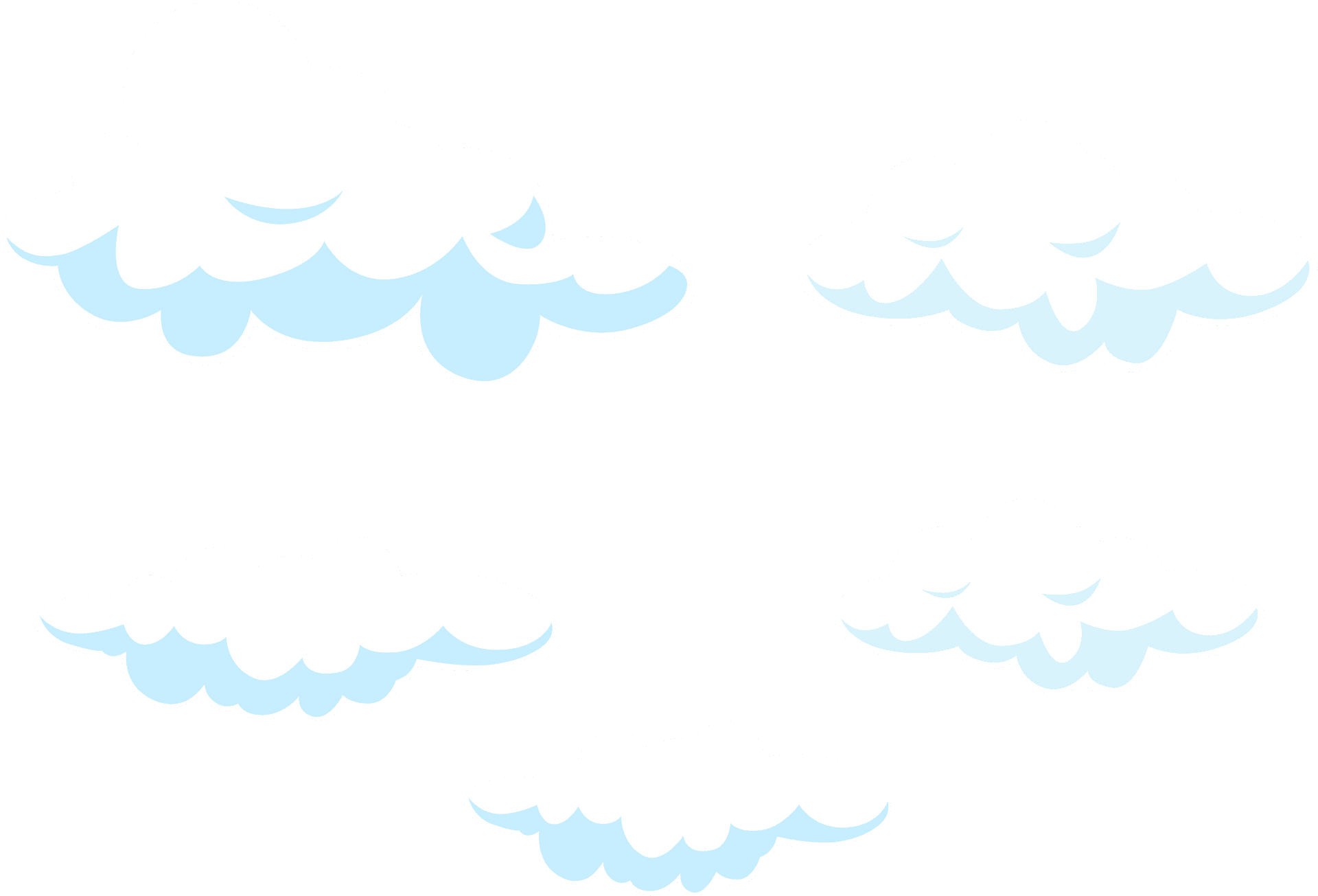 Cartoon Clouds Vector PNG