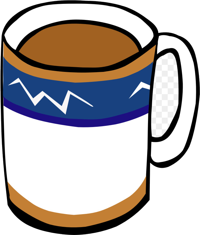 Cartoon Coffee Mug Full PNG
