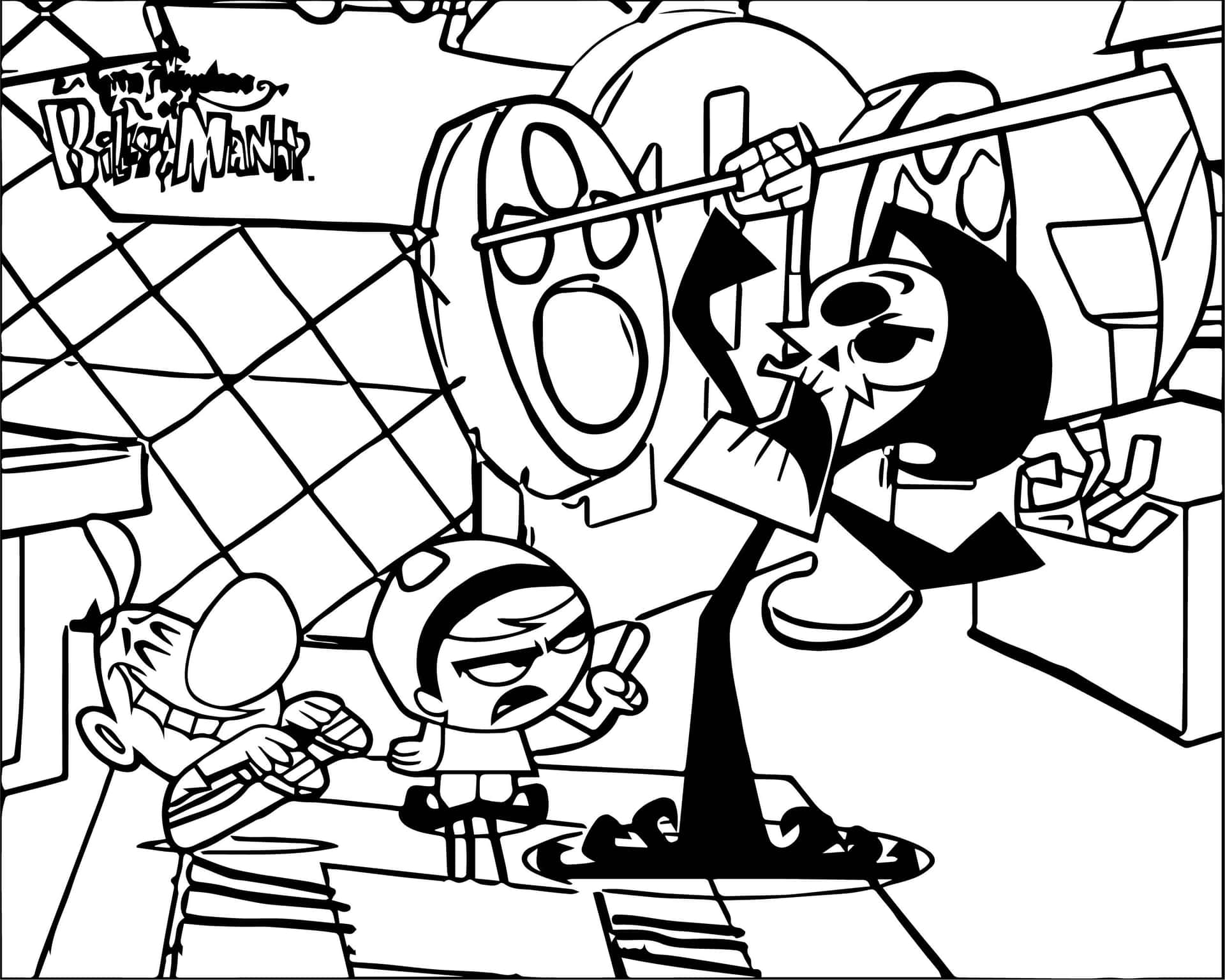 grim adventures of billy and mandy coloring pages