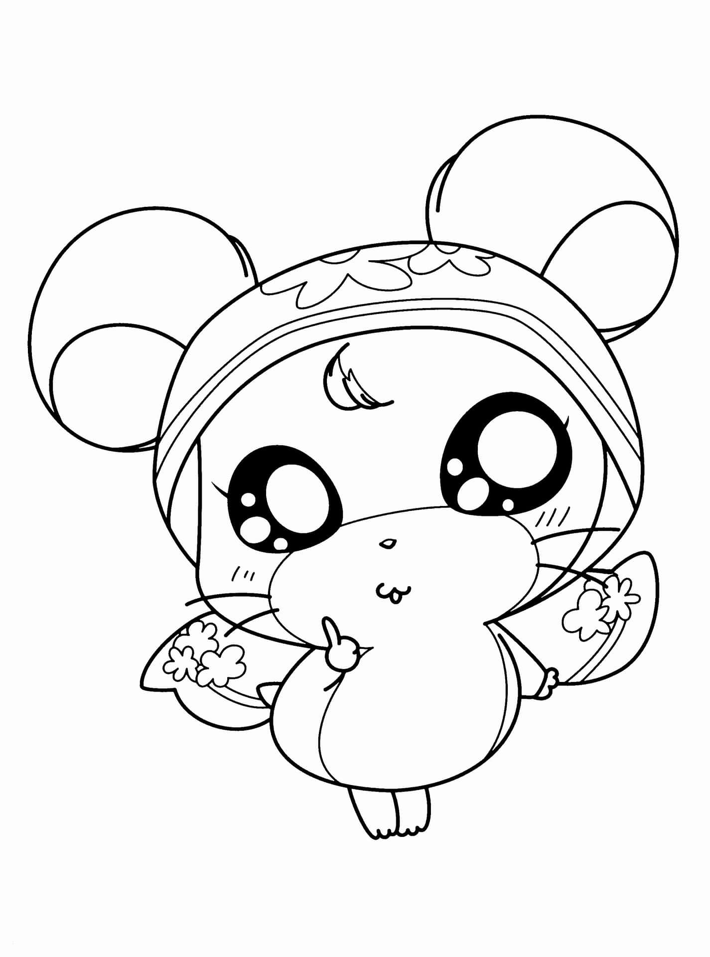 A Cute Little Mouse Coloring Page