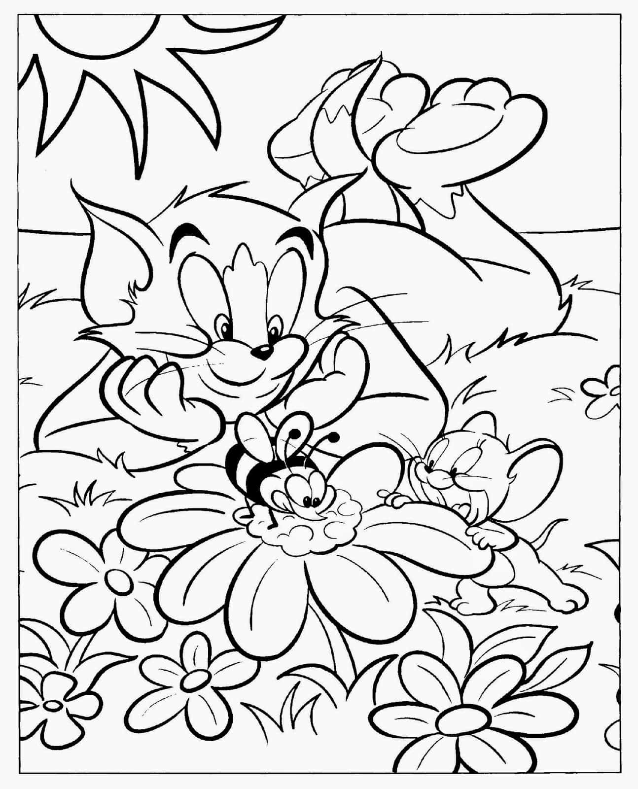 Create a masterpiece by coloring this fun cartoon design!