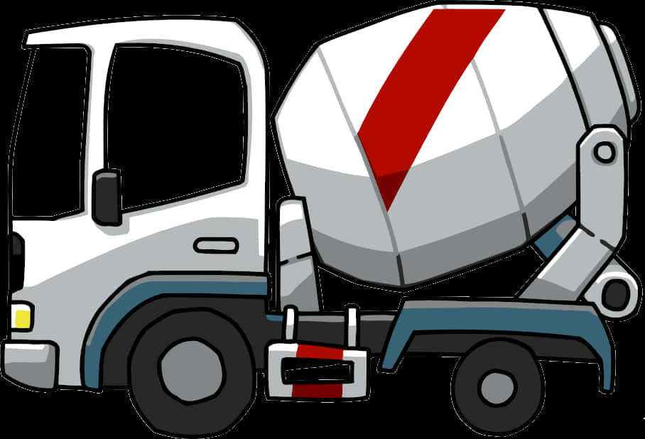 Cartoon Concrete Mixer Truck PNG