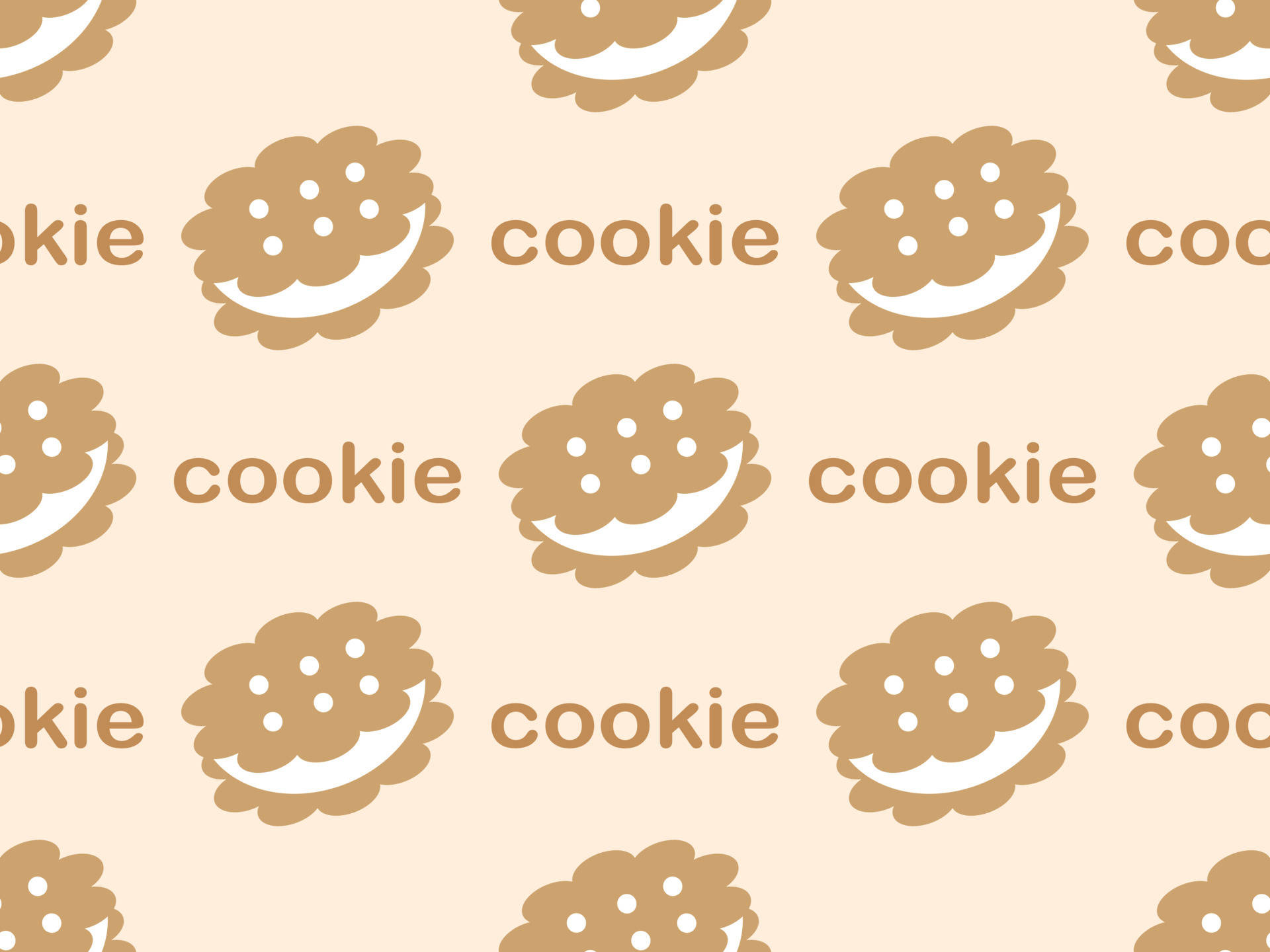 Cookiemuster Nahtloses Muster Wallpaper