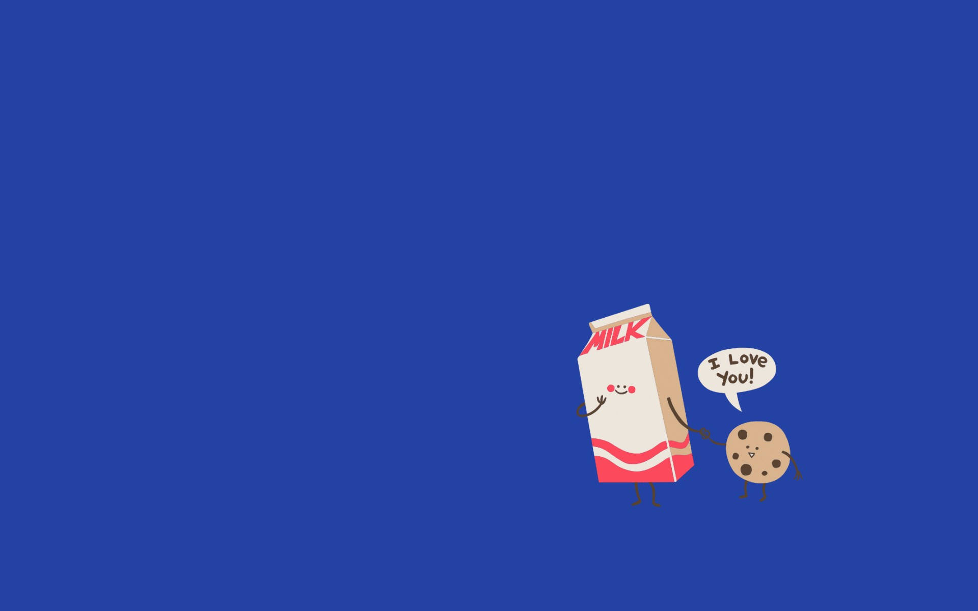 Cartoon Cookie With Milk Wallpaper