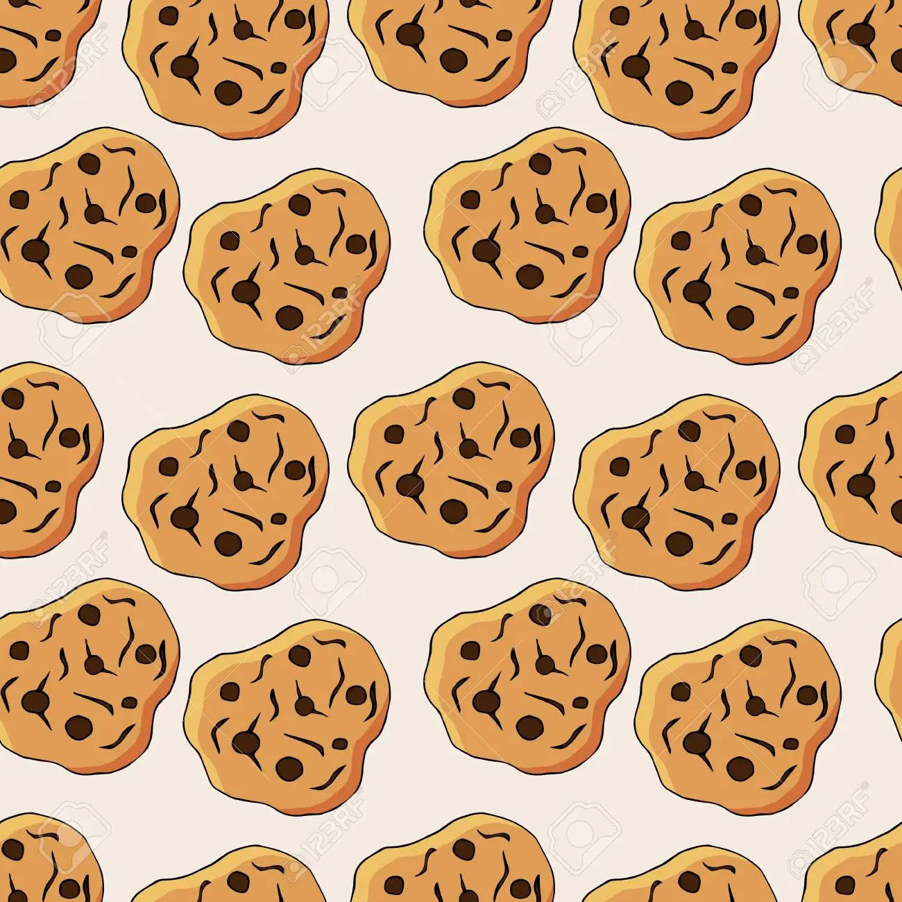 Odd-shaped Cartoon Cookie Batch Wallpaper