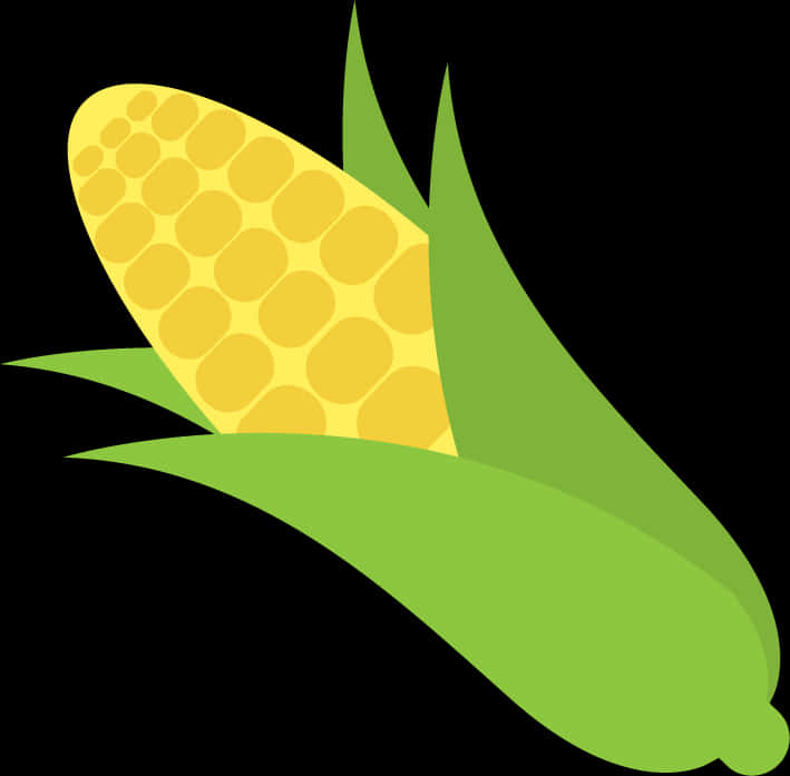 Cartoon Corn Ear Vector PNG