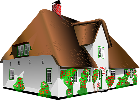 Cartoon Cottage Illustration PNG