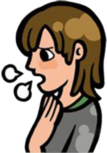 Cartoon Coughing Person PNG