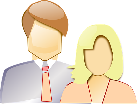 Cartoon Couple Icon PNG