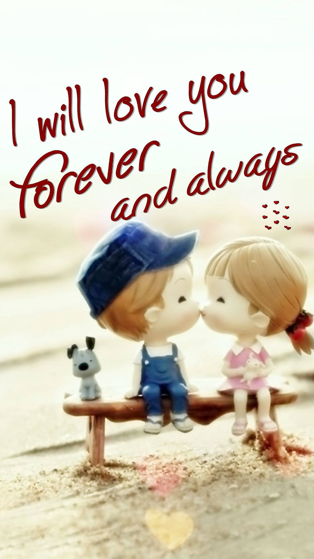 Cartoon Couple In Love Forever And Always Wallpaper