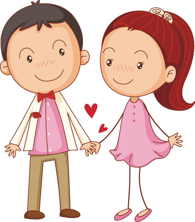 Cartoon Couple In Love PNG