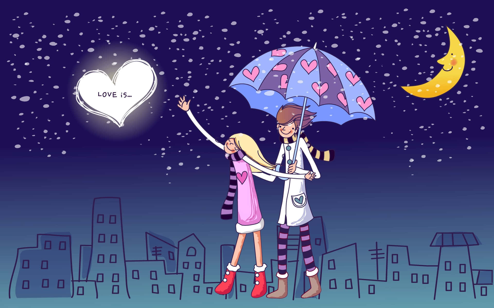 Download Cartoon Couple Pictures 1920 x 1200 