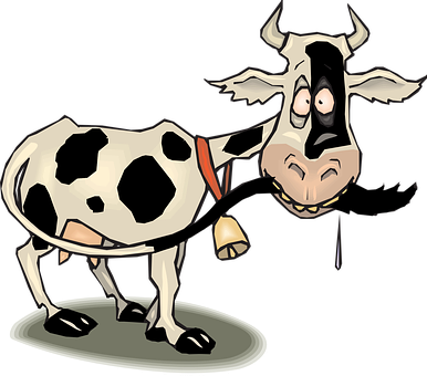 Cartoon Cow Bell Collar PNG