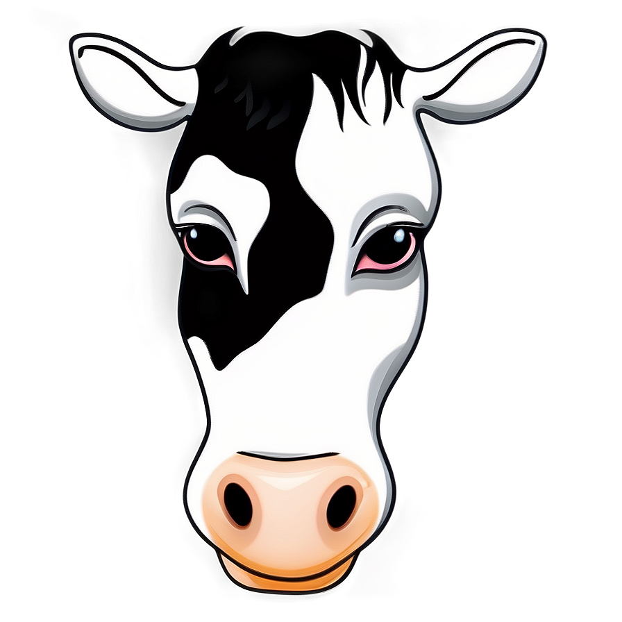 Cartoon Cow Face Design Png Ncu PNG