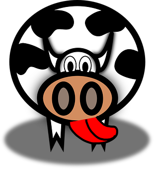 Cartoon Cow Graphic PNG