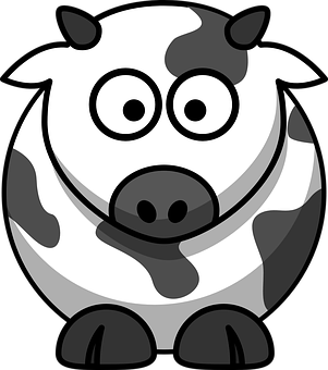 Cartoon Cow Graphic PNG