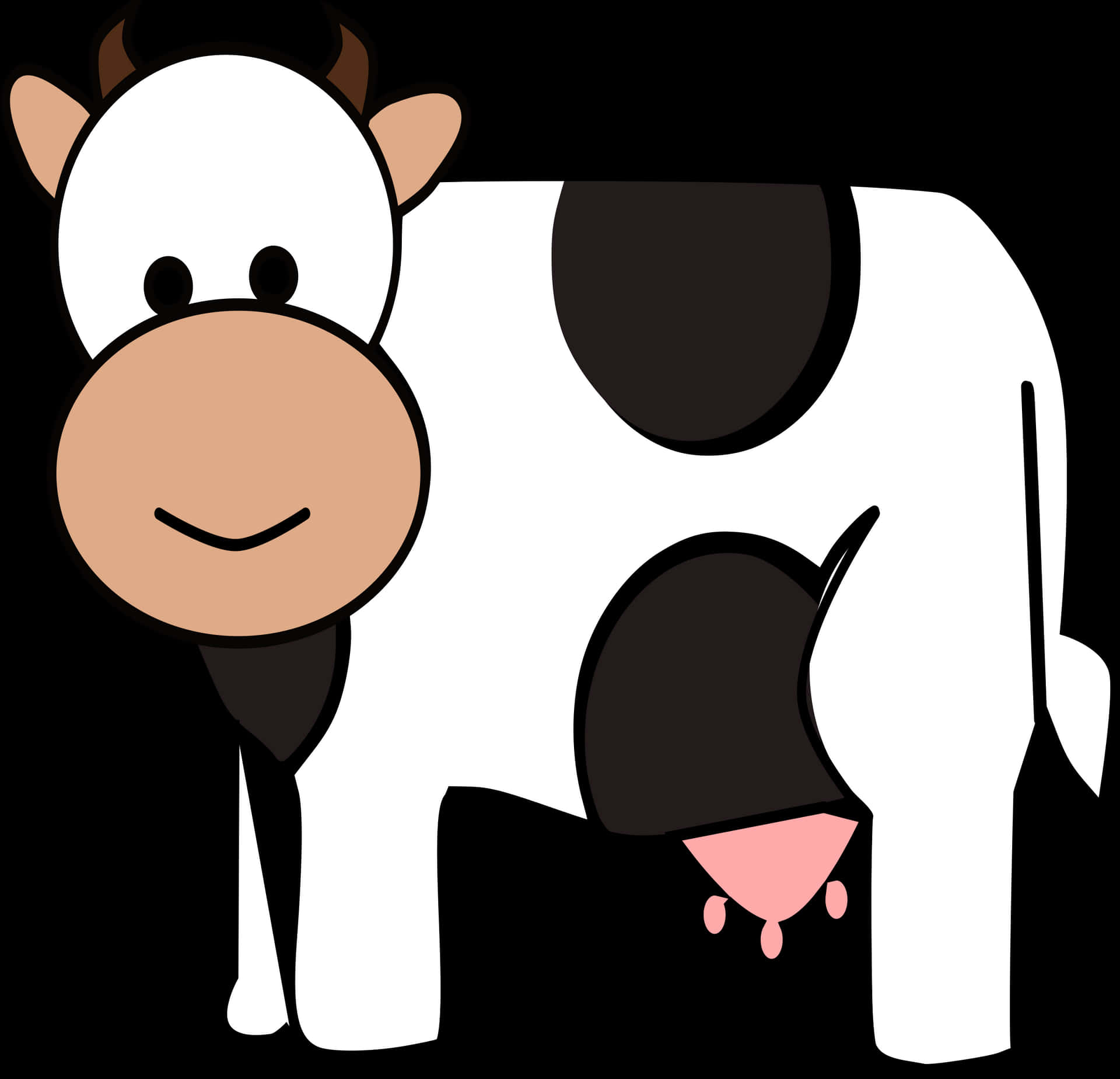 Cartoon Cow Illustration PNG