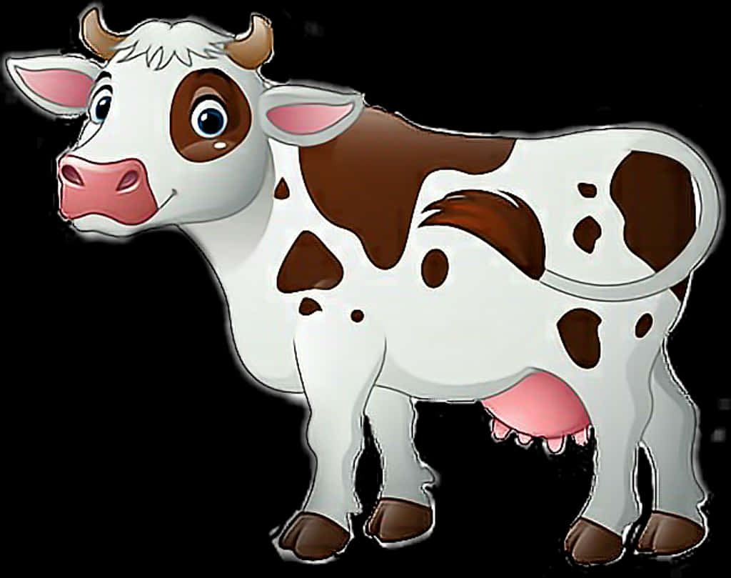 Cartoon Cow Illustration PNG