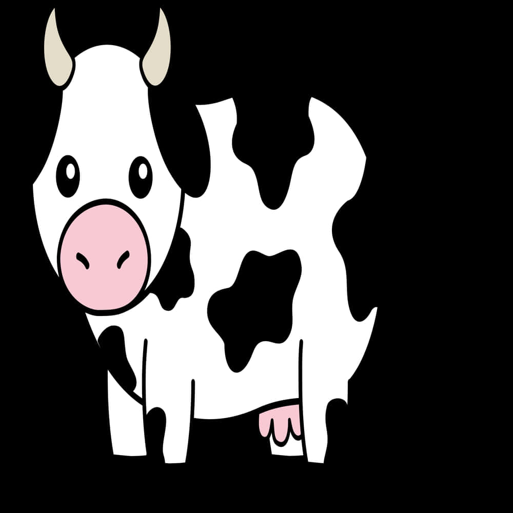 Cartoon Cow Illustration PNG