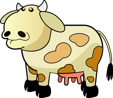 Cartoon Cow Illustration PNG