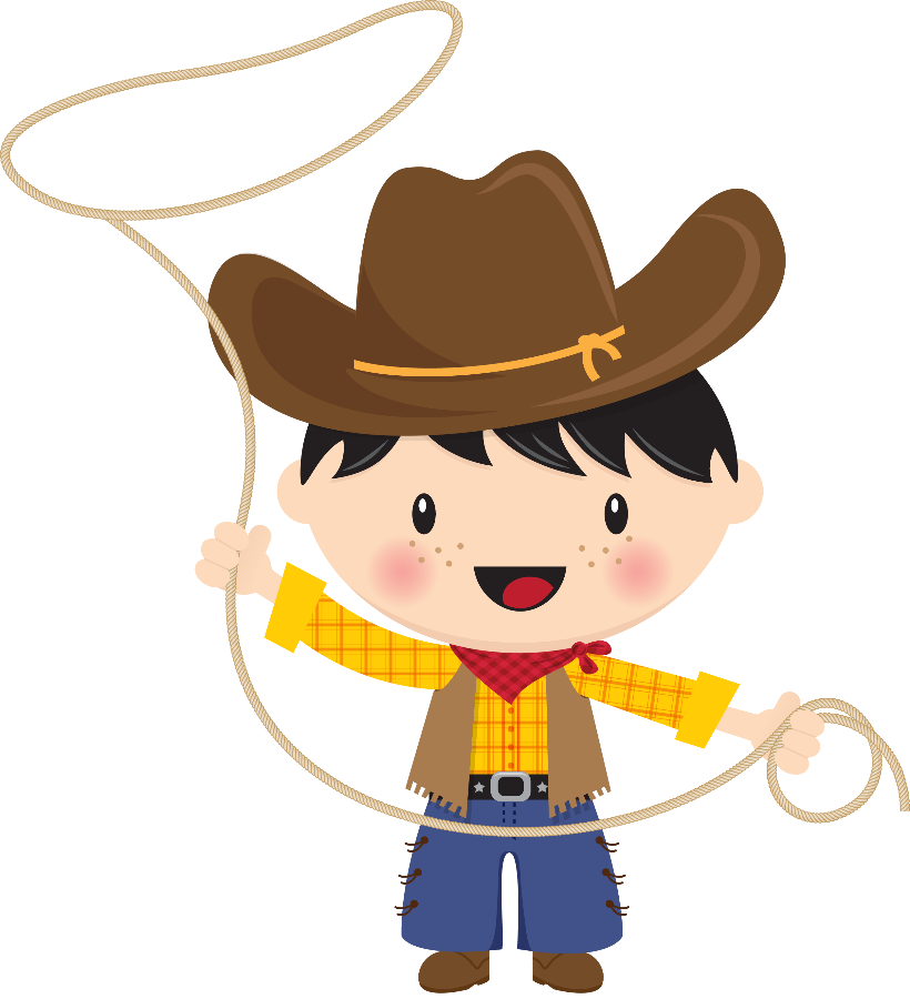 Cartoon Cowboy Kidwith Lasso PNG