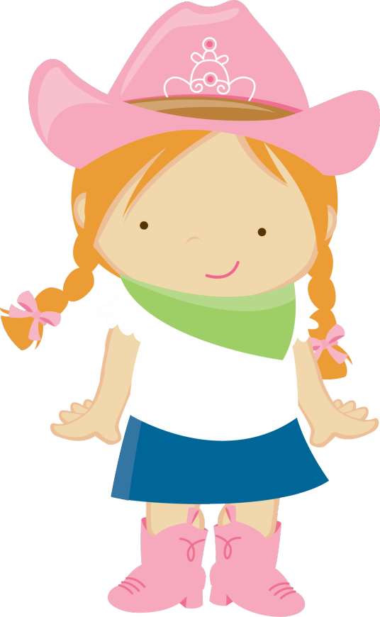 Cartoon Cowgirlin Pink Hat.png PNG