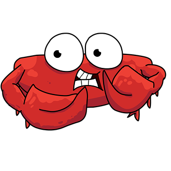 Cartoon Crab Character PNG