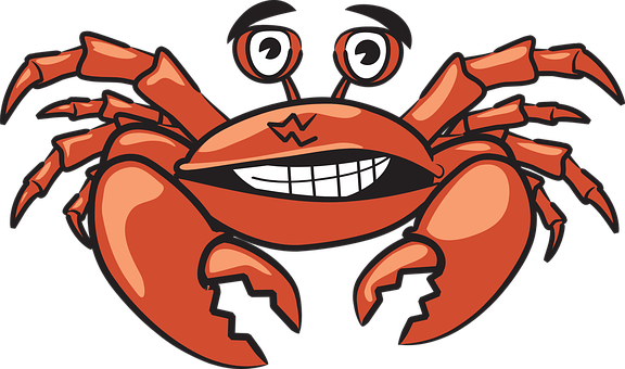 Cartoon Crab Graphic PNG