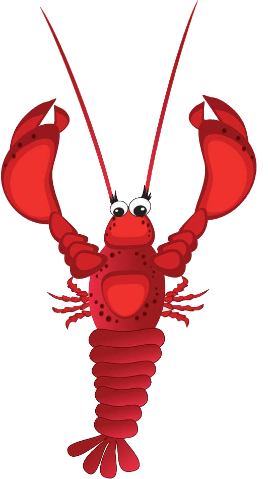 Cartoon Crayfish Illustration PNG