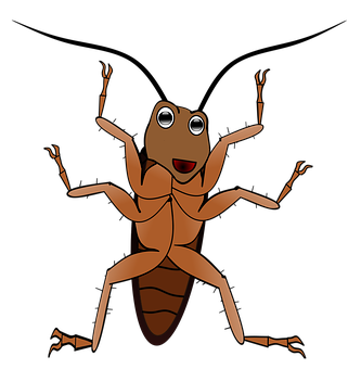 Cartoon Cricket Joyful Pose PNG