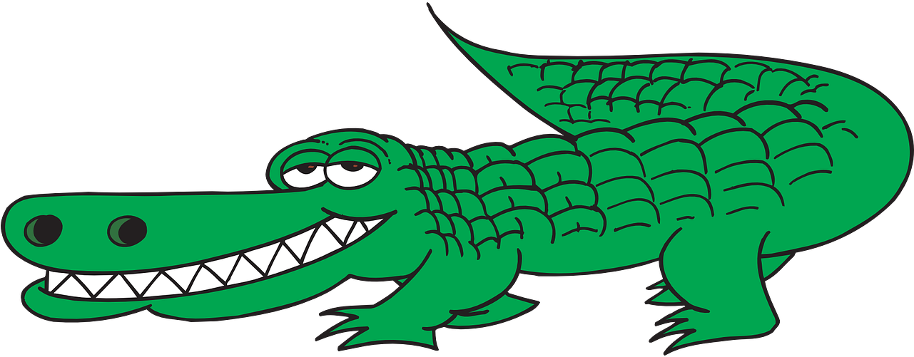 Cartoon Crocodile Smiling PNG