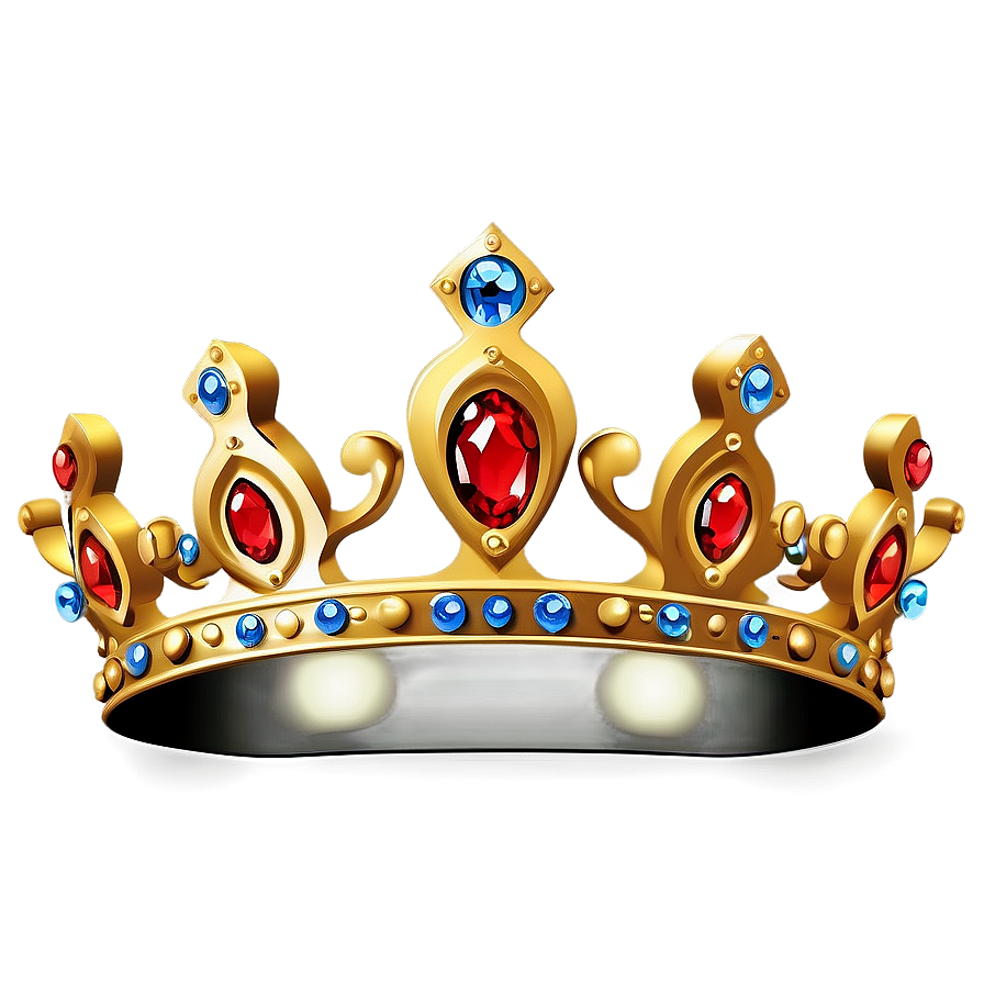 Cartoon Crown With Jewels Png 10 PNG