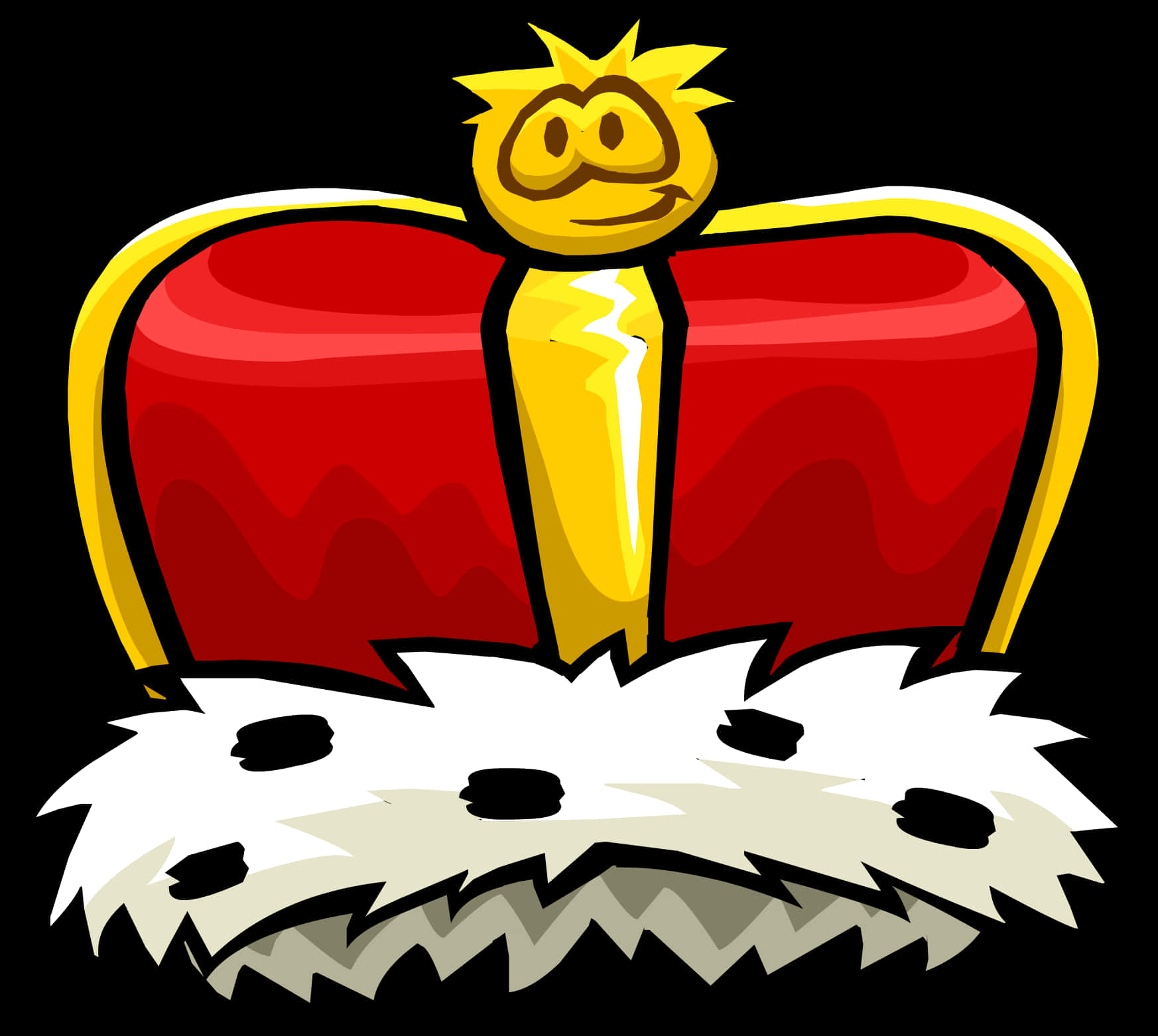 Cartoon Crownwith Face PNG