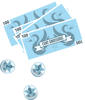 Cartoon Currency Billsand Coins PNG