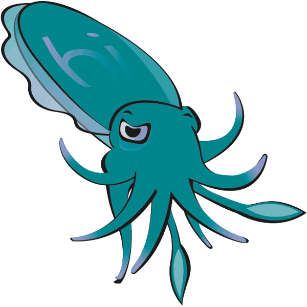 Cartoon Cuttlefish Vector PNG