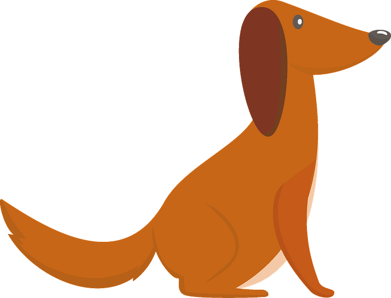 Cartoon Dachshund Side View.png PNG